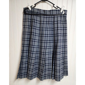 Plaid Blue and White Women's Skirt